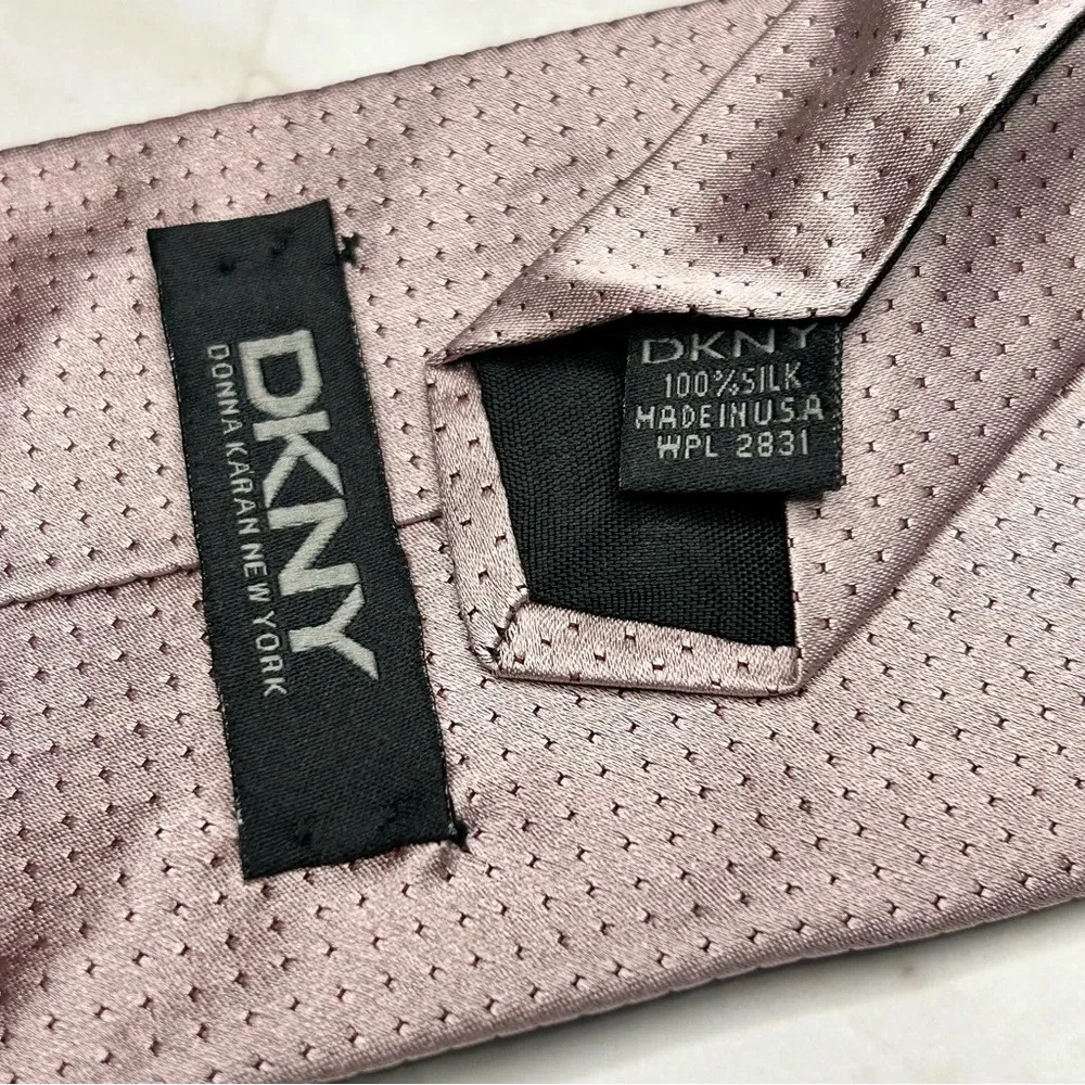 DKNY 58” Silk Subtle Pink Men's Tie